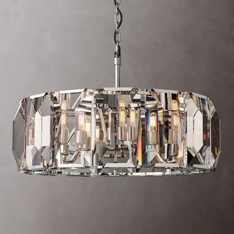 Harlou Crystal Round Dining Room Chandelier 31"