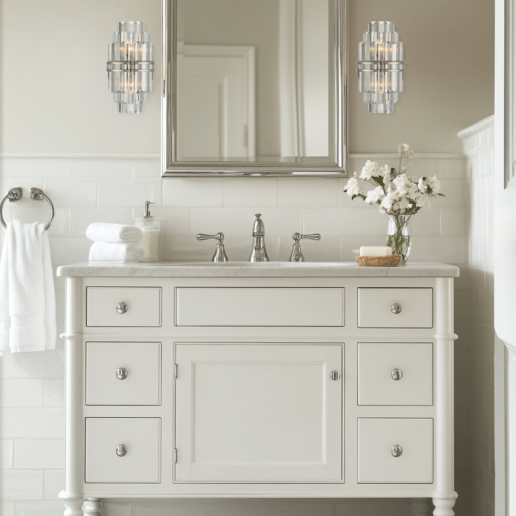 Haky Crystal 2 Light Wall Sconce