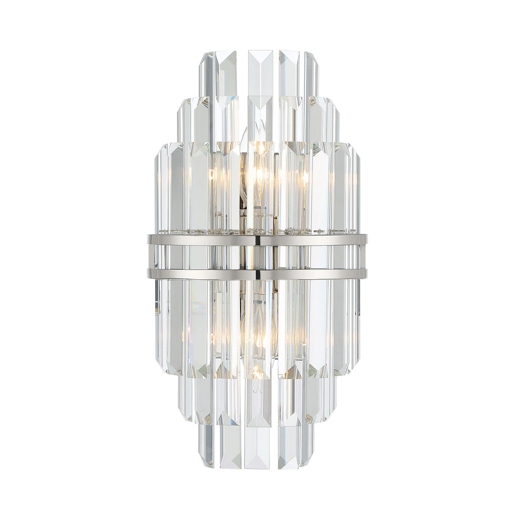 Haky Crystal 2 Light Wall Sconce