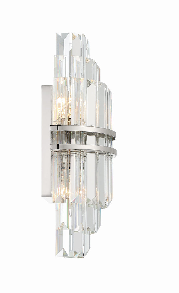 Haky Crystal 2 Light Wall Sconce