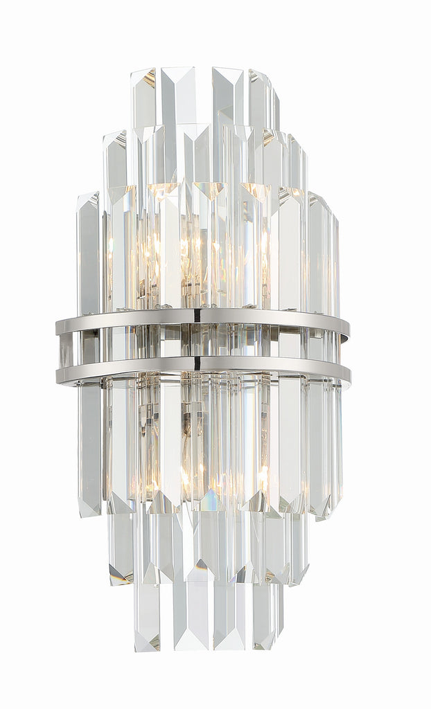 Haky Crystal 2 Light Wall Sconce