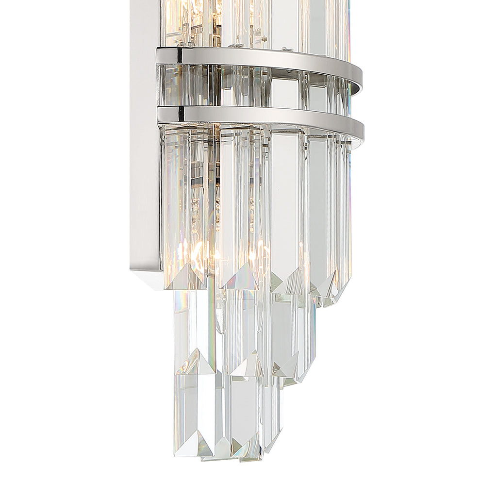 Haky Crystal 2 Light Wall Sconce