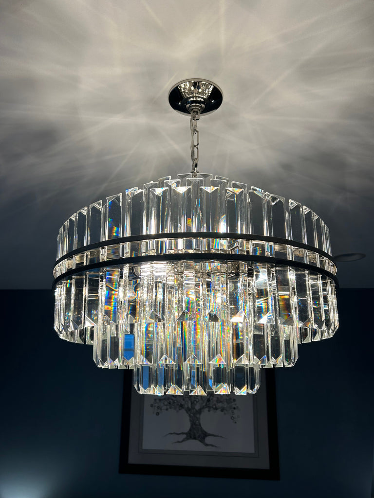 Haky Round Crystal 12 Light Chandelier