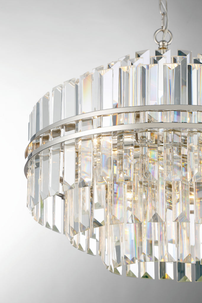 Haky Round Crystal 12 Light Chandelier