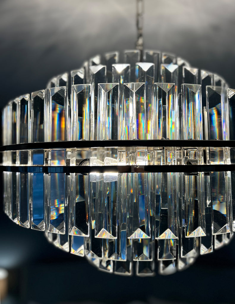 Haky Round Crystal 12 Light Chandelier