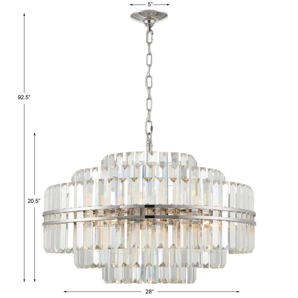 Haky Round Crystal 16 Light Chandelier