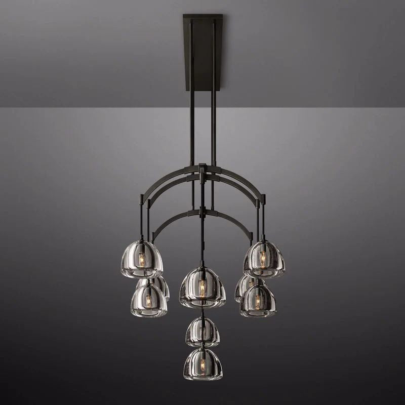 Hemispherical Linear Dining Room Chandelier 54''