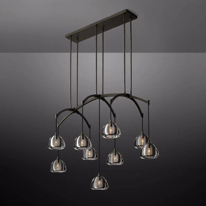 Hemispherical Linear Dining Room Chandelier 54''