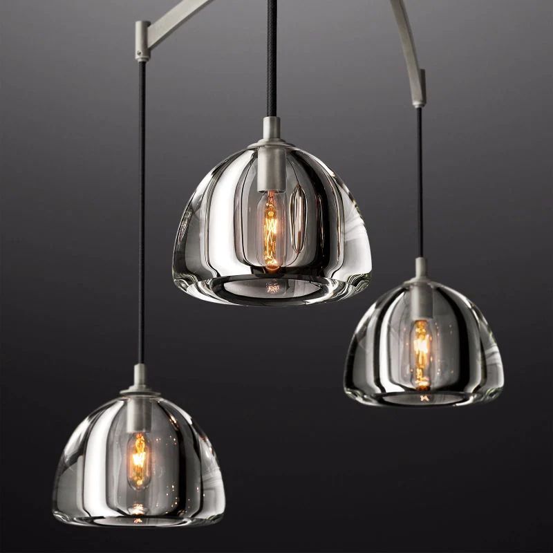 Hemispherical Linear Dining Room Chandelier 54''