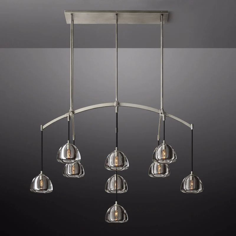 Hemispherical Linear Dining Room Chandelier 54''