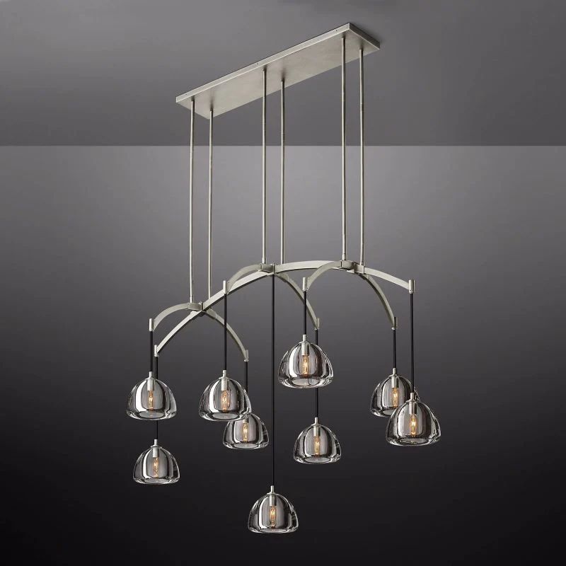 Hemispherical Linear Dining Room Chandelier 54''