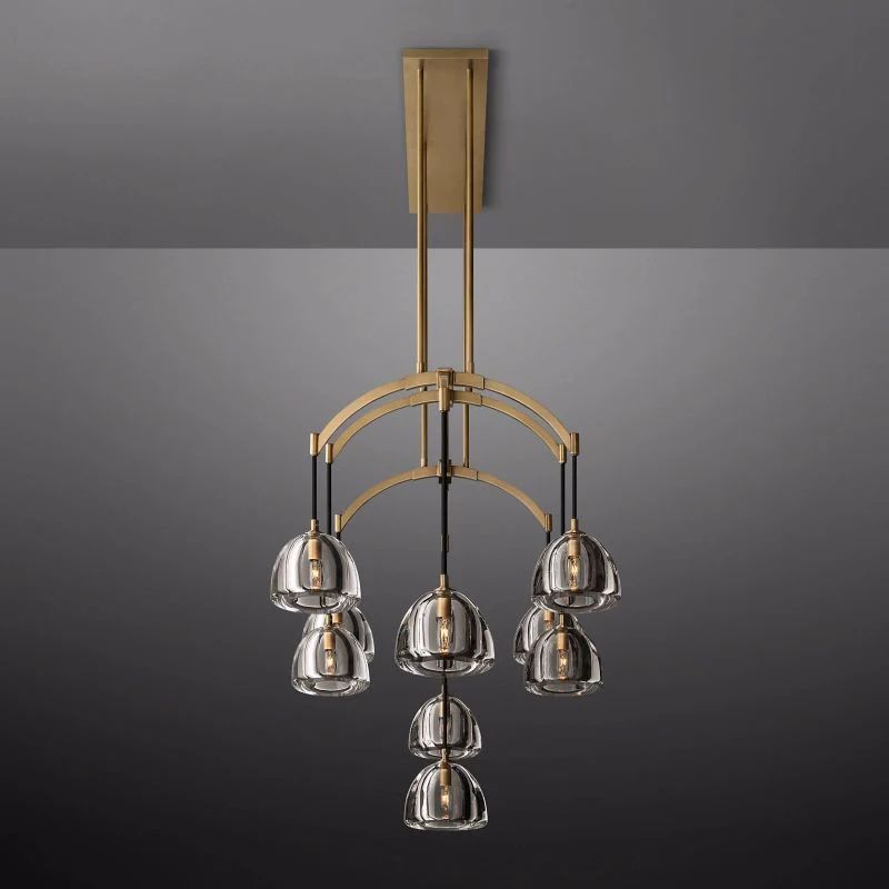 Hemispherical Linear Dining Room Chandelier 54''