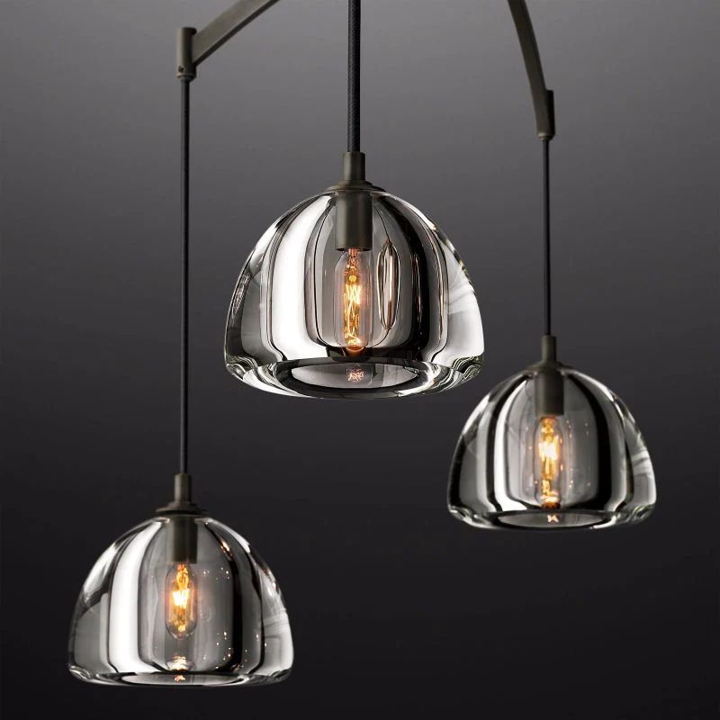 Hemispherical Linear Dining Room Chandelier 54''