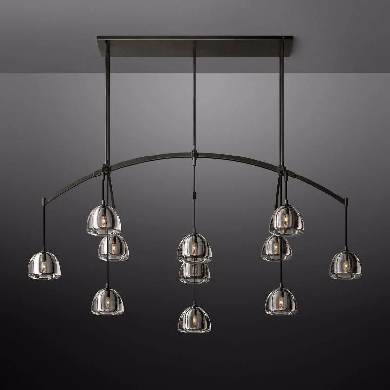 Hemispherical Linear Dining Room Chandelier 72''