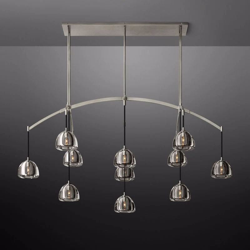 Hemispherical Linear Dining Room Chandelier 72''