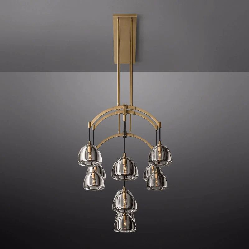 Hemispherical Linear Dining Room Chandelier 72''
