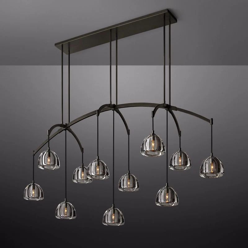 Hemispherical Linear Dining Room Chandelier 72''