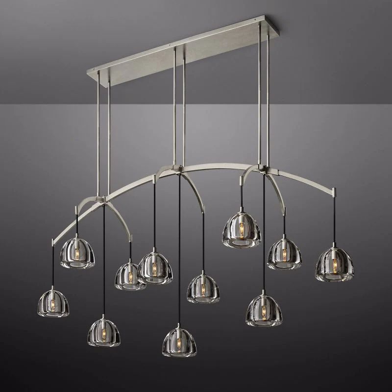 Hemispherical Linear Dining Room Chandelier 72''