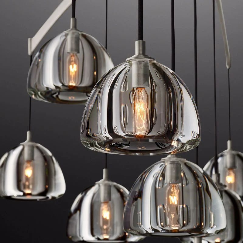 Hemispherical Round Living Room Chandelier 48''