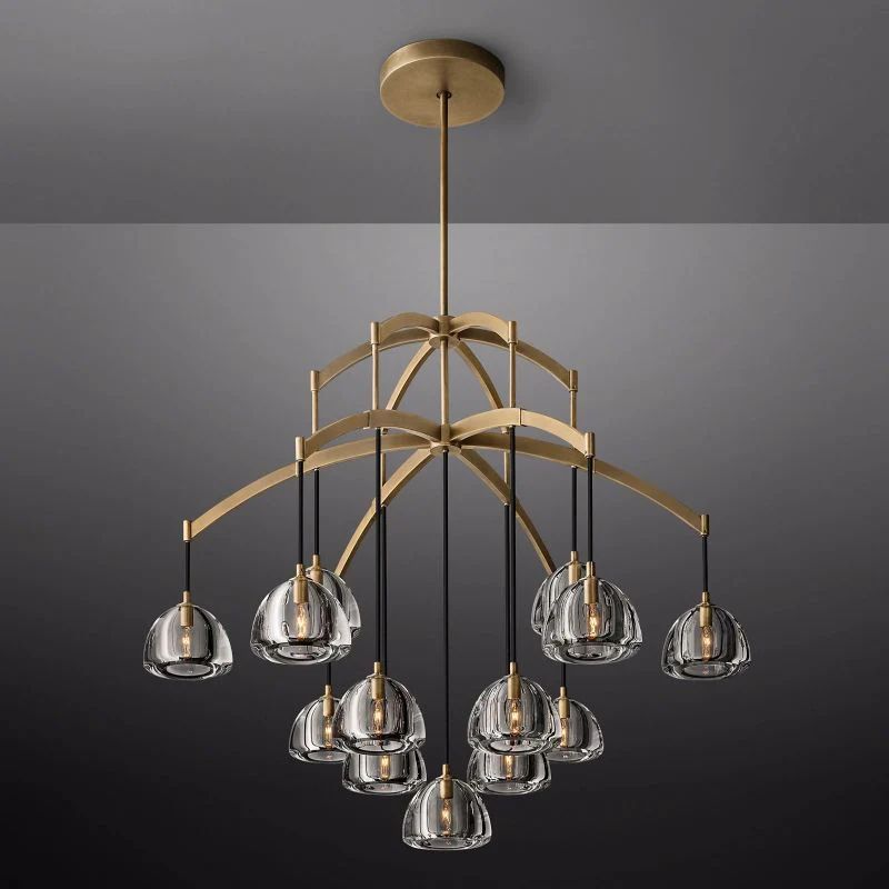 Hemispherical Round Living Room Chandelier 48''