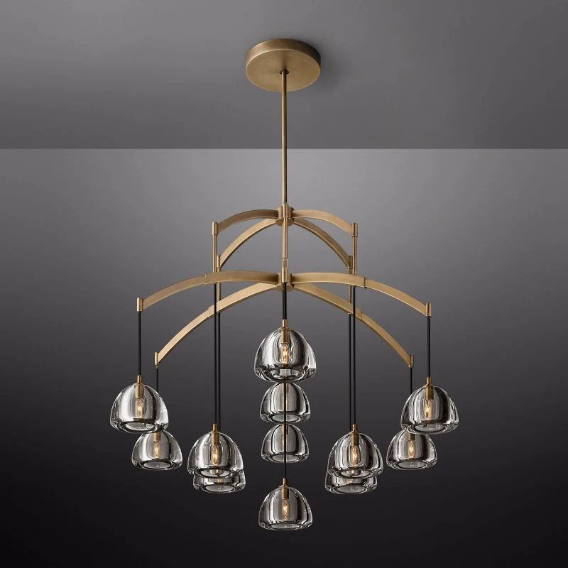 Hemispherical Round Living Room Chandelier 48''