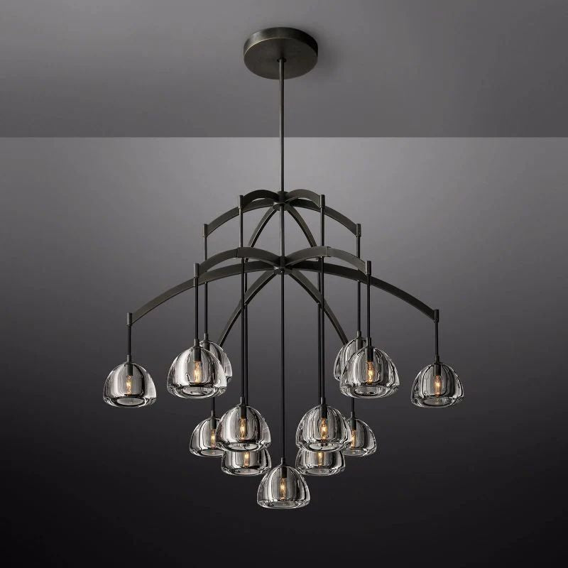 Hemispherical Round Living Room Chandelier 48''