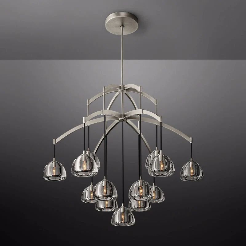 Hemispherical Round Living Room Chandelier 48''