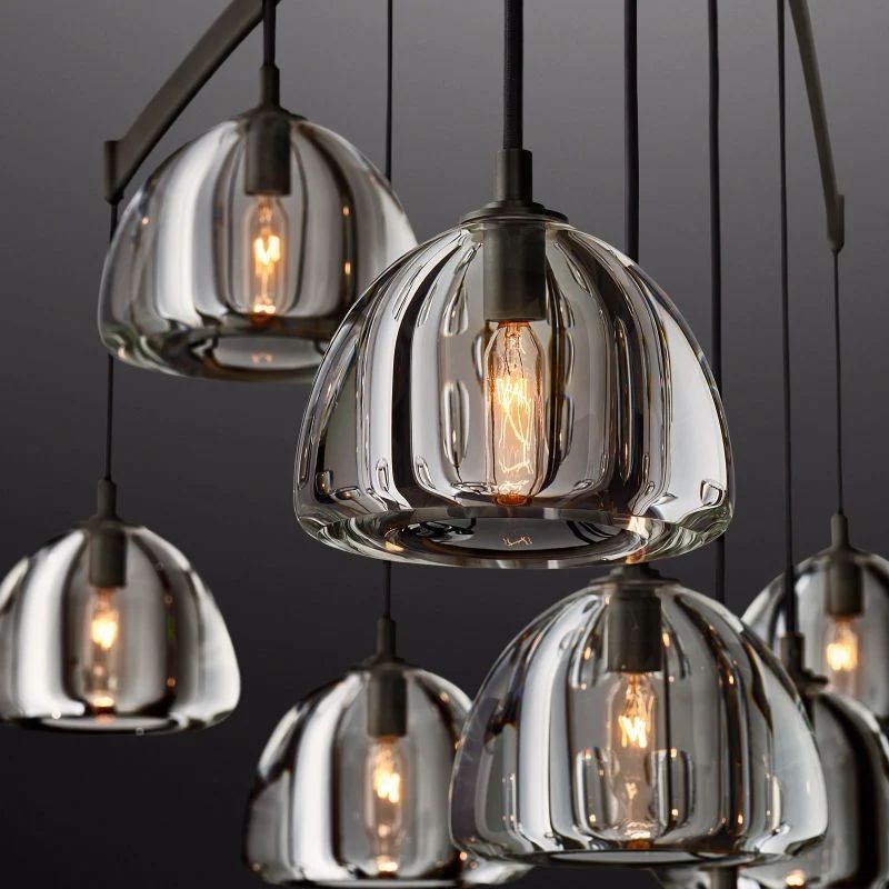 Hemispherical Round Living Room Chandelier 48''