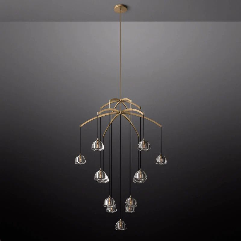 Hemispherical Round Living Room Chandelier 60''