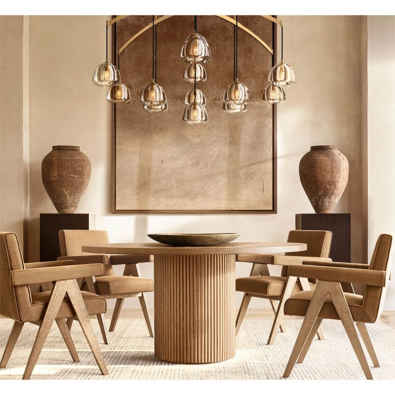 Hemispherical Round Living Room Chandelier 60''