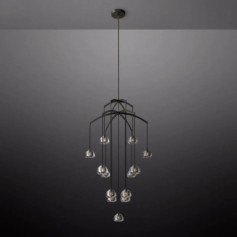 Hemispherical Round Living Room Chandelier 60''