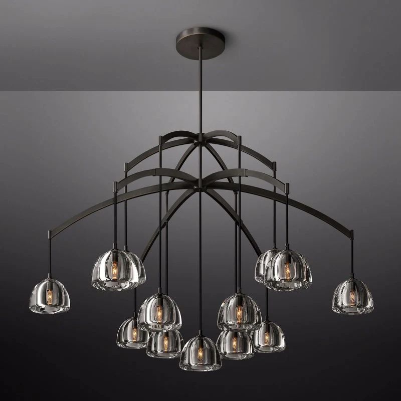 Hemispherical Round Living Room Chandelier 60''