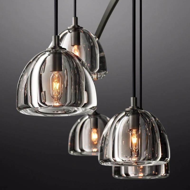 Hemispherical Round Living Room Chandelier 60''