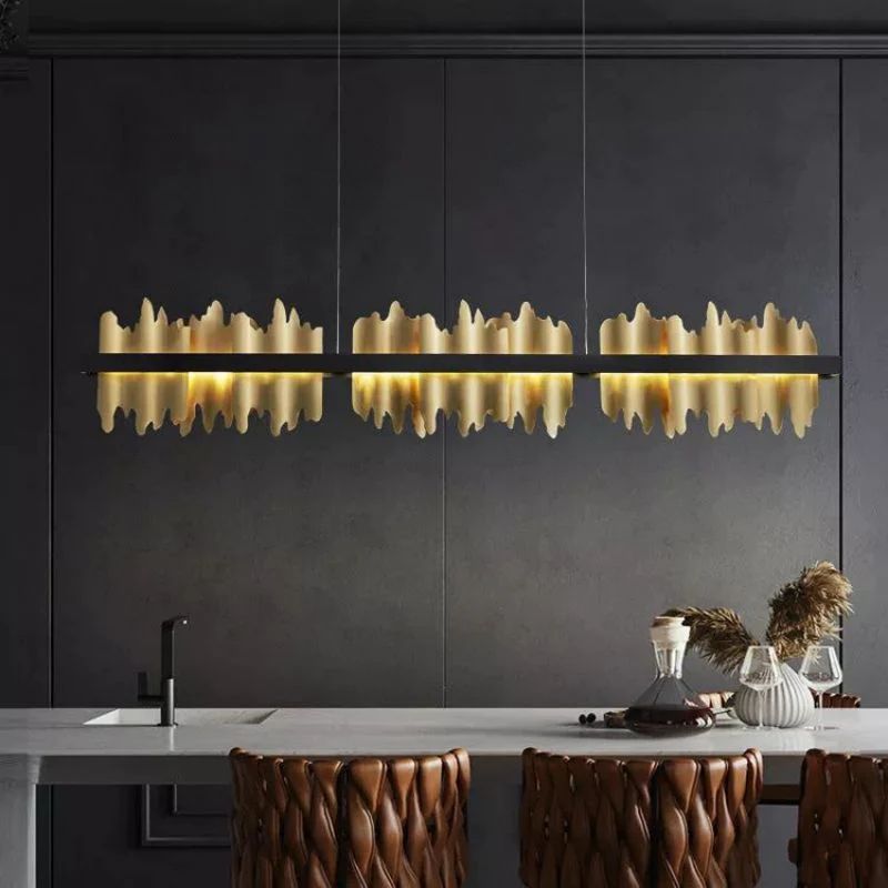 Kakira Modern Sculpture Linear Dining Room Chandelier