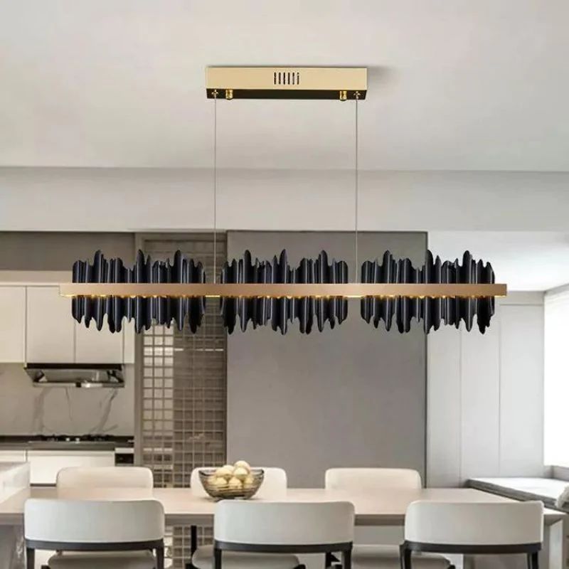 Kakira Modern Sculpture Linear Dining Room Chandelier