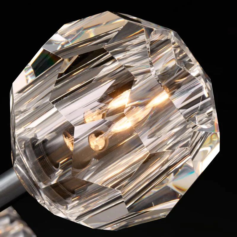 Kristina Clear Glass Round Cluster Living Room Chandelier 40"