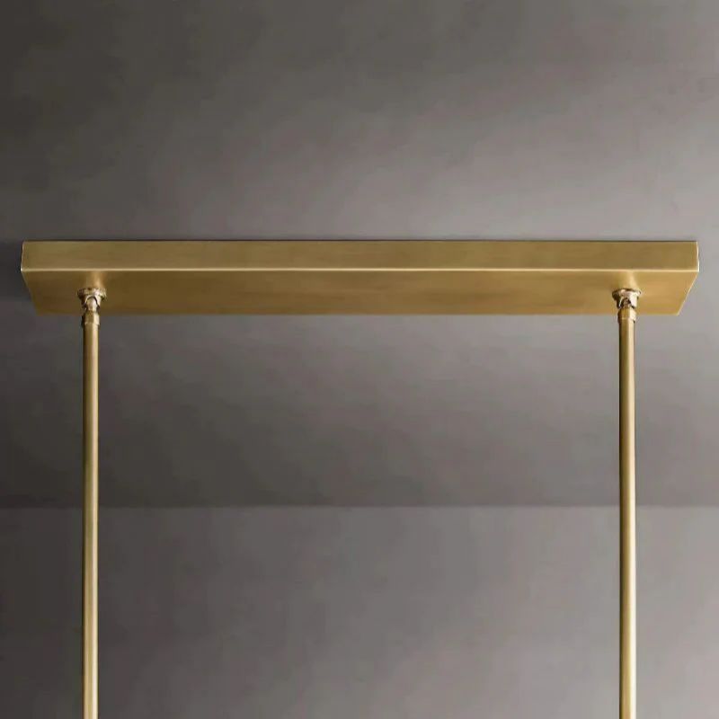 Kristina Glass Double Linear Dining Room Chandelier 60"
