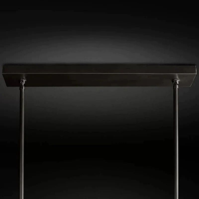 Kristina Glass Double Linear Dining Room Chandelier 60"