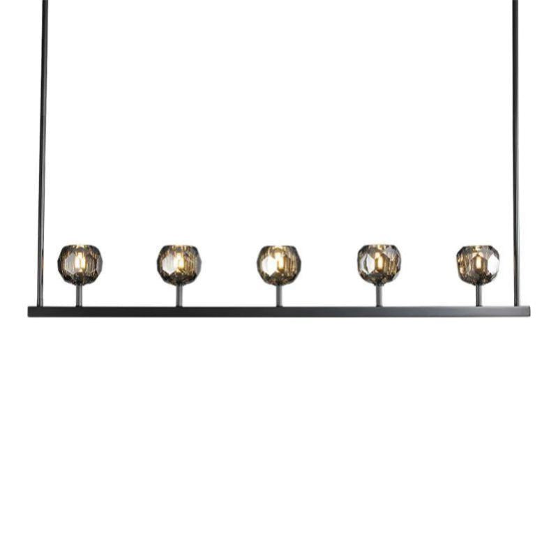 Kristina Glass Linear Dining Room Chandelier 48"