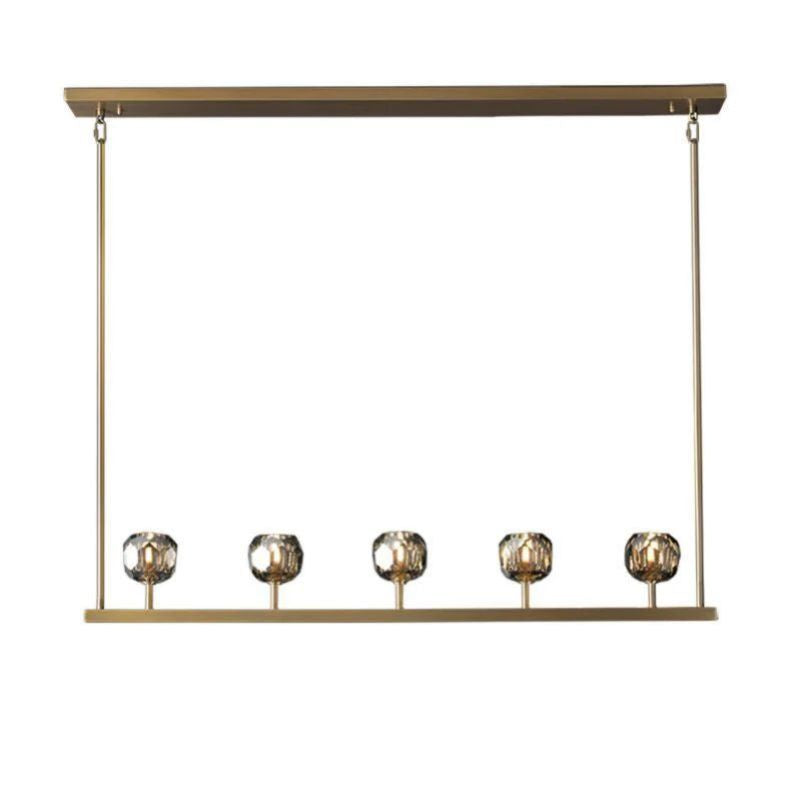 Kristina Glass Linear Dining Room Chandelier 48"
