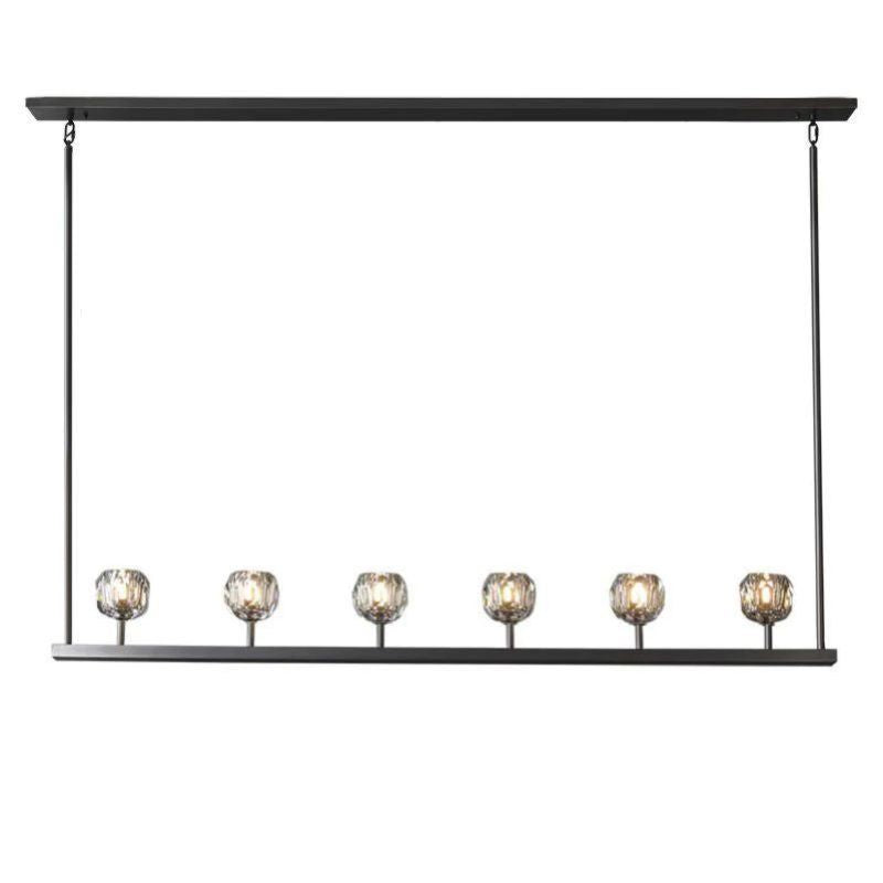 Kristina Glass Linear Dining Room Chandelier 60"