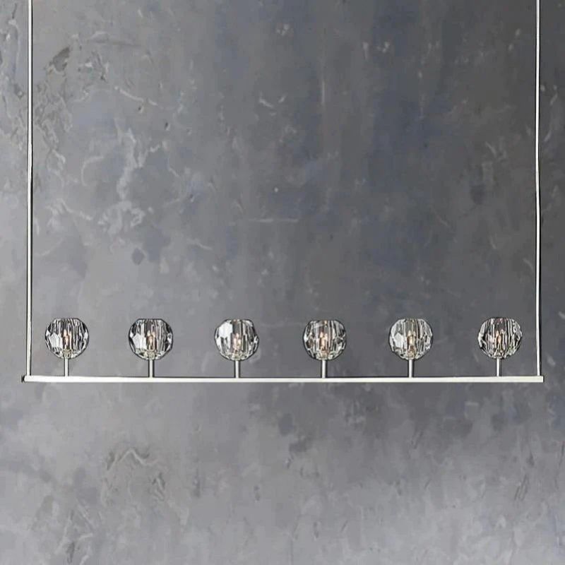 Kristina Glass Linear Dining Room Chandelier 60"