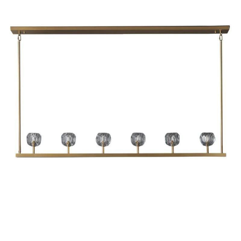 Kristina Glass Linear Dining Room Chandelier 60"