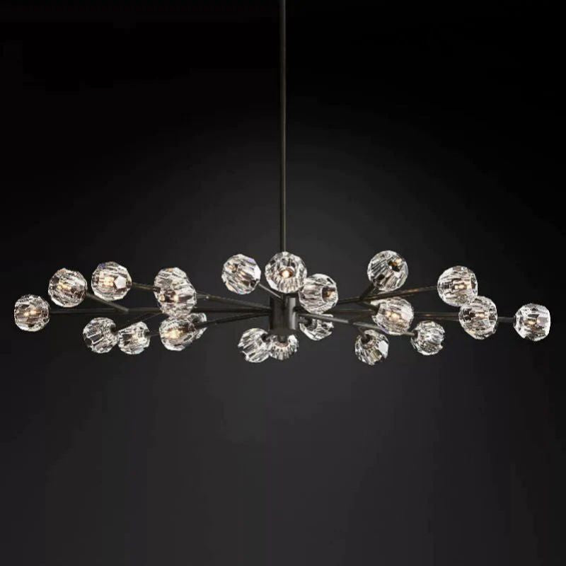 Kristina Glass Oval Chandelier 72"