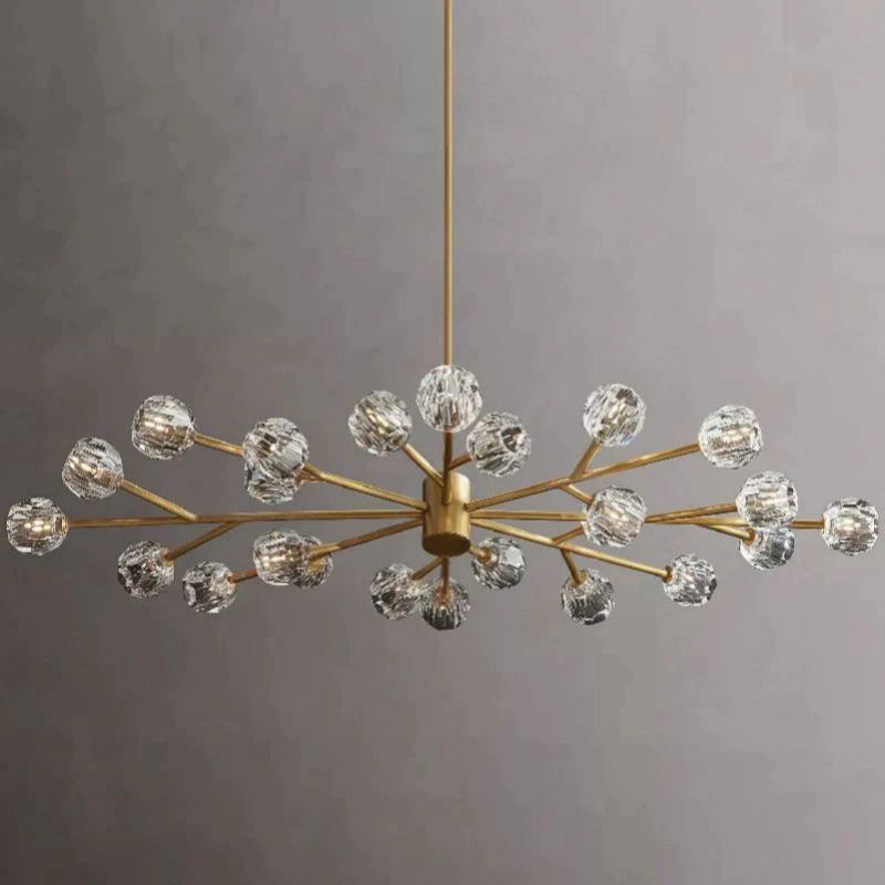 Kristina Glass Oval Chandelier 72"