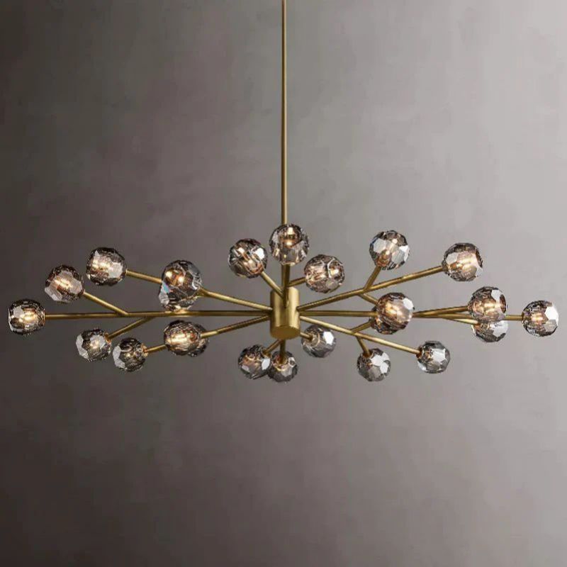 Kristina Glass Oval Chandelier 72"