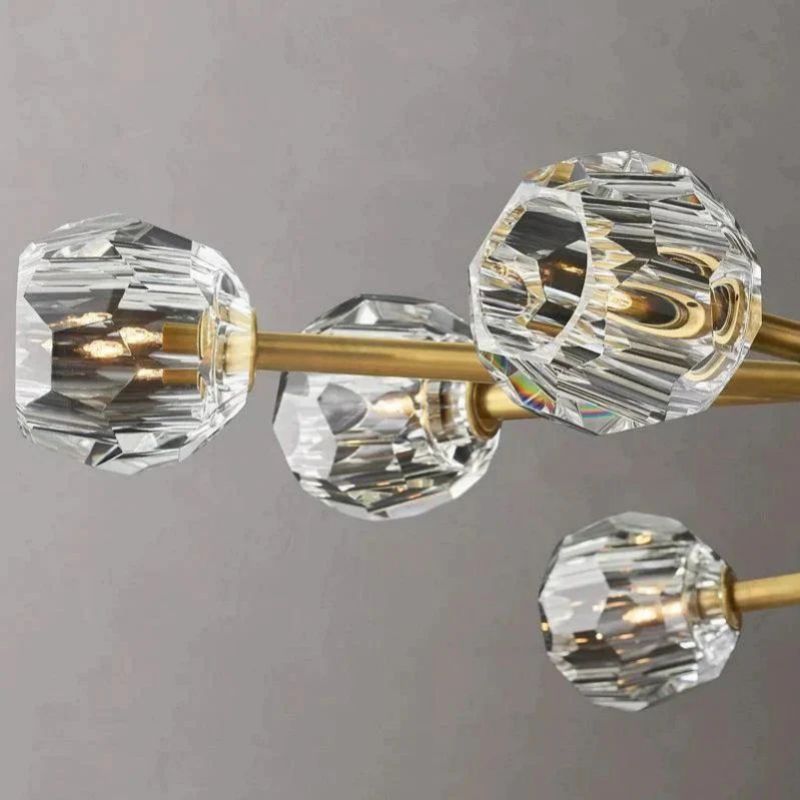 Kristina Glass Oval Chandelier 72"