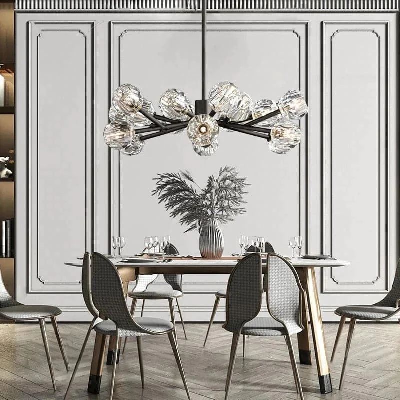 Kristina Glass Round Chandelier 36"