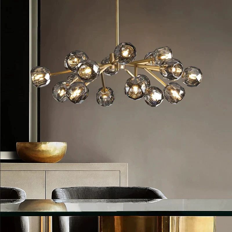 Kristina Glass Round Chandelier 36"