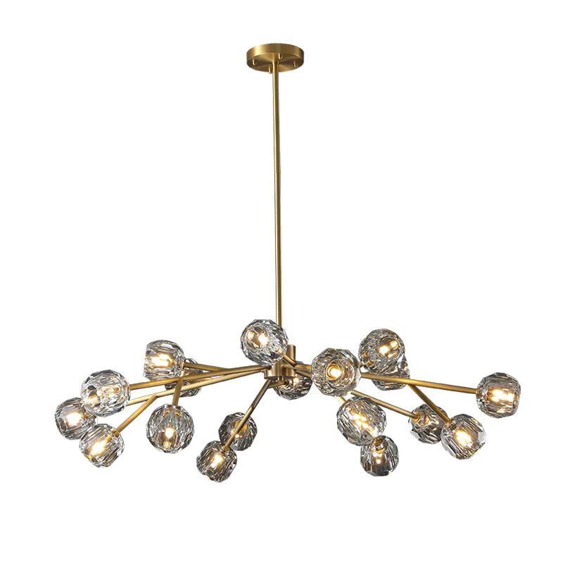 Kristina Glass Round Dining Room Chandelier 48"